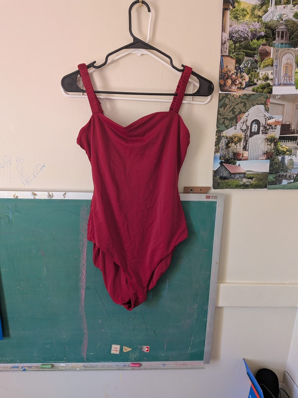 Andie M Tall Deep Red One-Piece Swim Bodysuit